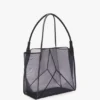The Victoria Tote Bag Large aus marineblauem Netzstoff The Victoria Tote Bag Large aus marineblauem Netzstoff