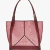 The Victoria Tote Bag Large in Burgundy Mesh