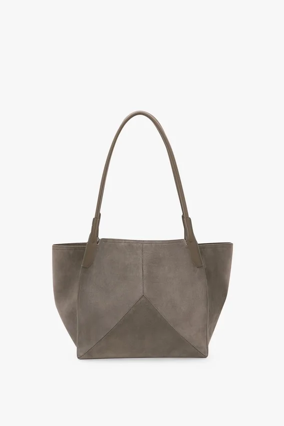 The Victoria Tote in kieselgrauem Wildleder The Victoria Tote in kieselgrauem Wildleder