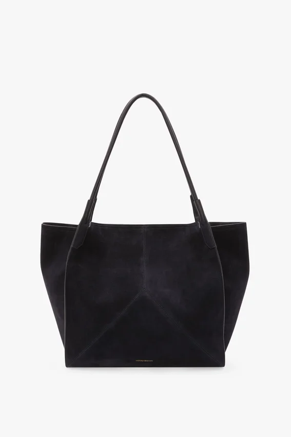 The Victoria Tote Large aus marineblauem Wildleder The Victoria Tote Large aus marineblauem Wildleder