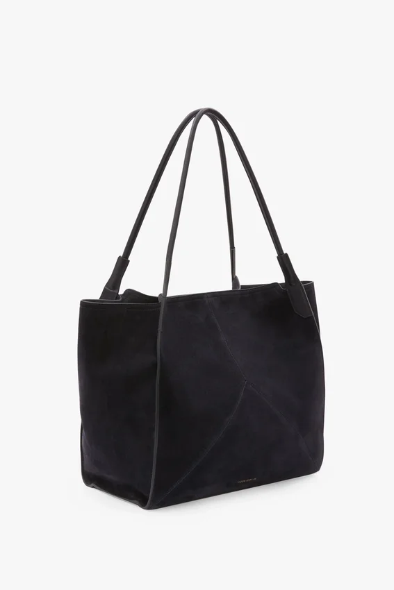 The Victoria Tote Large aus marineblauem Wildleder The Victoria Tote Large aus marineblauem Wildleder