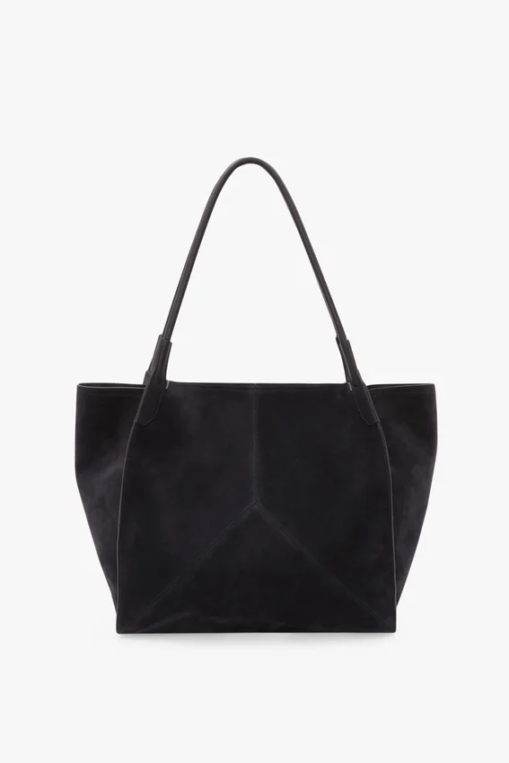 The Victoria Tote Large aus marineblauem Wildleder The Victoria Tote Large aus marineblauem Wildleder