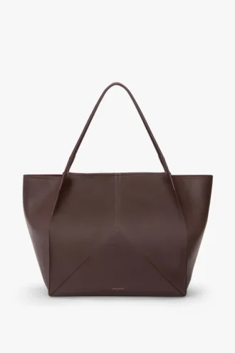 The Victoria Travel Tote Bag aus burgunderrotem Leder