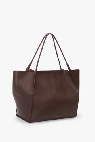 The Victoria Travel Tote Bag aus burgunderrotem Leder