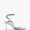 The Victoria verzierte Stiletto-Sandale 75 in Magnesium-Satin The Victoria verzierte Stiletto-Sandale 75 in Magnesium-Satin