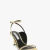 The Victoria verzierte Stiletto-Sandale 75 in sandfarbenem Satin The Victoria verzierte Stiletto-Sandale 75 in sandfarbenem Satin