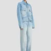 Truckerjacke aus Denim in Heritage-Blau