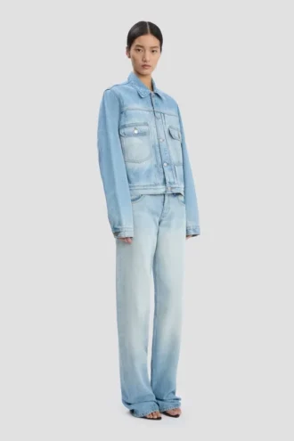 Truckerjacke aus Denim in Heritage-Blau