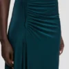 Twist-Kleid in Dunkelblaugrün