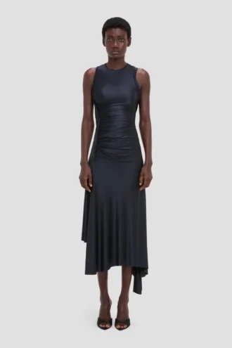 Twist-Kleid in Marineblau