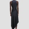 Twist-Kleid in Marineblau
