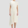 Twist-Schulterkleid in Elfenbein