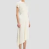 Twist-Schulterkleid in Elfenbein