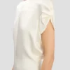 Twist-Schulterkleid in Elfenbein