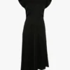 Twist Shoulder Dress in Schwarz