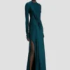 Twist-Taillenkleid in Dunkelblaugrün Twist-Taillenkleid in Dunkelblaugrün