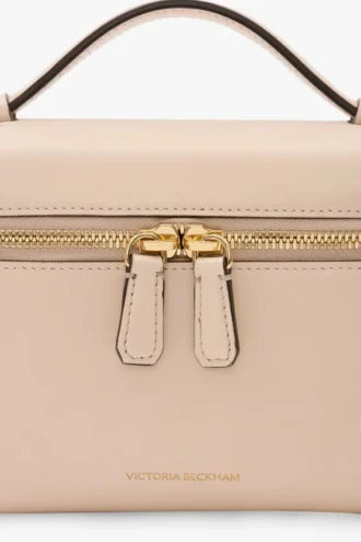 Vanity-Umhängetasche aus hellrosa Leder