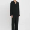 VB Monogram Pyjama-Set in Schwarz