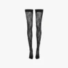 VB Monogram-Strumpfhalter aus Spitze in Schwarz