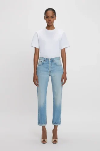 Victoria-Jeans in hellblauer Waschung Victoria-Jeans in hellblauer Waschung