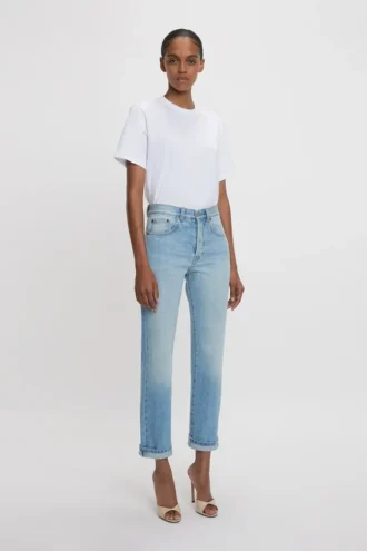 Victoria-Jeans in hellblauer Waschung Victoria-Jeans in hellblauer Waschung
