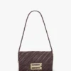 Weiche Dorian-Tasche aus burgunderrotem, plissiertem Leder