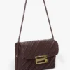 Weiche Dorian-Tasche aus burgunderrotem, plissiertem Leder