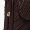 Weiche Dorian-Tasche aus burgunderrotem, plissiertem Leder