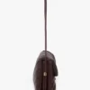 Weiche Dorian-Tasche aus burgunderrotem, plissiertem Leder