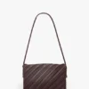 Weiche Dorian-Tasche aus burgunderrotem, plissiertem Leder